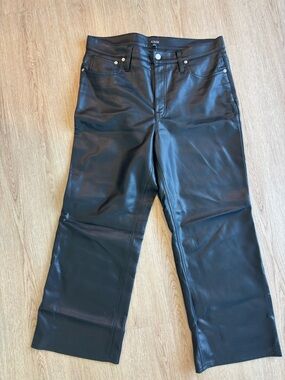 J. Crew Black Faux Leather Pants